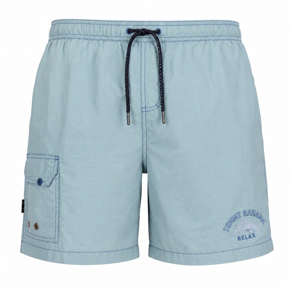 Tommy Bahama Swim‎ Trunks Mens XL Blue Relax Cargo Pocket Nylon Board Shorts